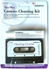 BRAND NEW VINTAGE RADIO SHACK TWO WAY CASSETTE HEAD CLEANING KIT 44-1162A