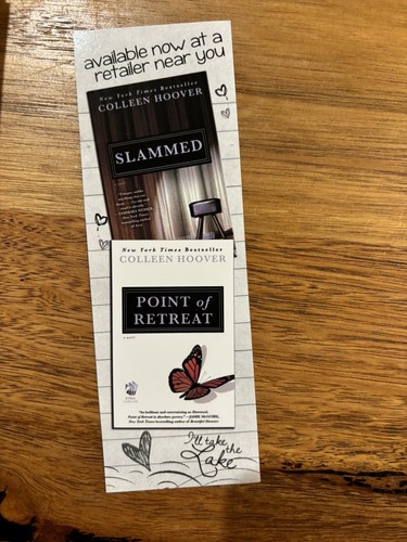 Slammed First Edition SIGNED by Colleen Hoover W/ Bookmark Atria 2012 Booktok - Picture 6 of 6