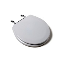 Comfort Seats C1b4r2-00ch Deluxe Molded Wood Toilet Seat With Chrome Hinges R... Comfort Seats C1b4r2-00ch Deluxe Molded Wood Toilet Seat With Chrome Hinges R...