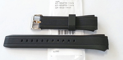 Genuine Casio EDIFICE Replacement band EF552PB EF552 20mm Black Resin 