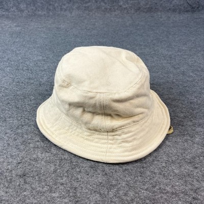 Steve Madden Bucket Hat Cap One Size Creme Off White Canvas Designer Outdoor