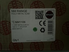 NM Range Metal Clad Wylex Consumer Unit Nmrs806la Rcd Incomer 8way Type A