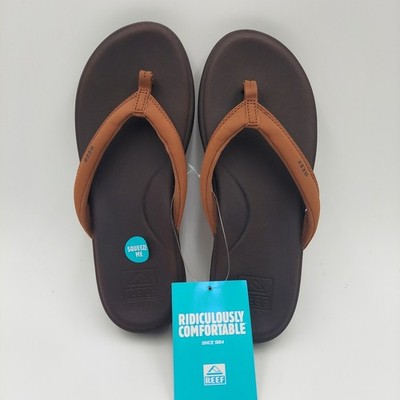 Reef Cushion Cloud Flip Flops Womens Size 10 Espresso Brown New Comfort Sandals