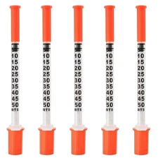 U-100 0.5cc/ml Syringes 31G 5/16 inch(8mm) needles 0.5mL 31Ga 5/16in 