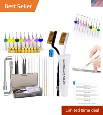 38-Piece Brass Nozzle Cleaning Kit - Tools and Lubricant for Optimal 3D Printing