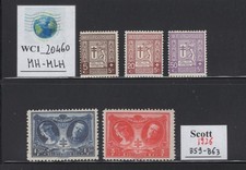 WC1_20460. BELGIUM. 1926 TUBERCOLOSIS FOR WAR VETERAN set. Sc. B59-B63. MH-MLH