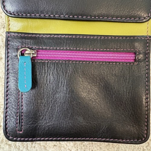 iLi New York NWT Leather Crossbody Organizer Wallet RFID Colorful Travel - Picture 4 of 17
