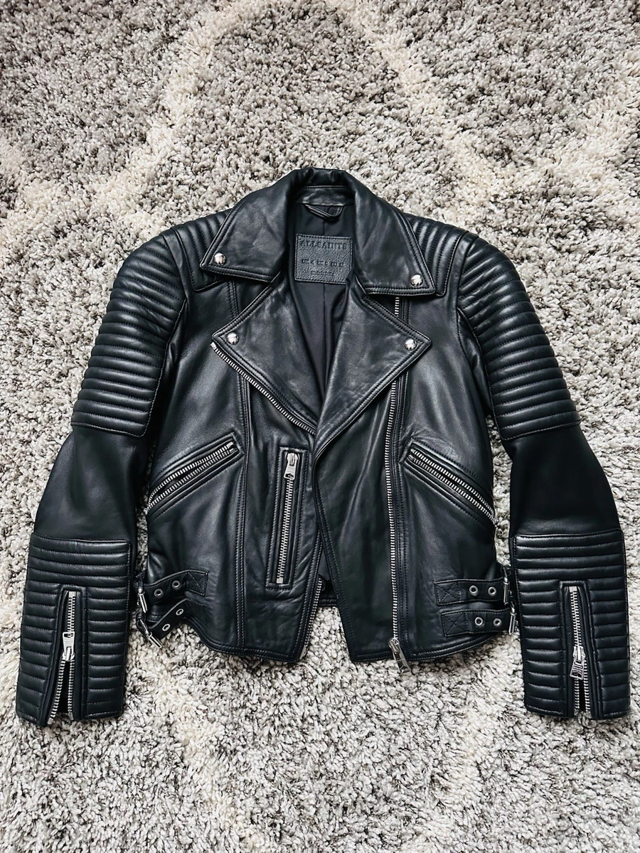 AllSaints Leather Outer Shell Biker Coats, Jackets & Vests for