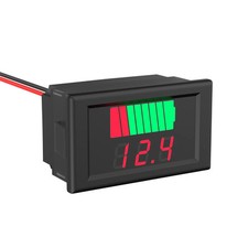 Battery Voltage Monitor, 2 in 1 Universial Battery Status Monitor 12V, 24V, 3...