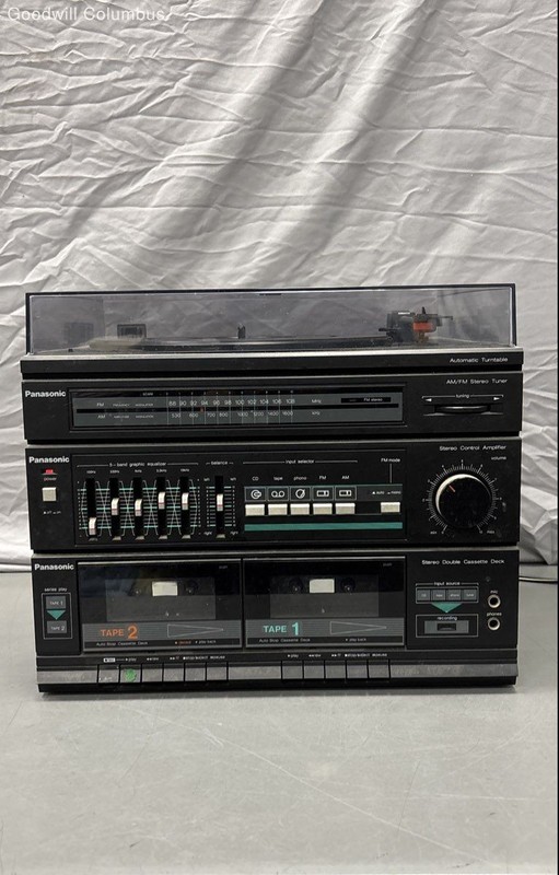 Vintage Panasonic SG-D15 Stereo Music System Turntable Dual Cassette For Parts
