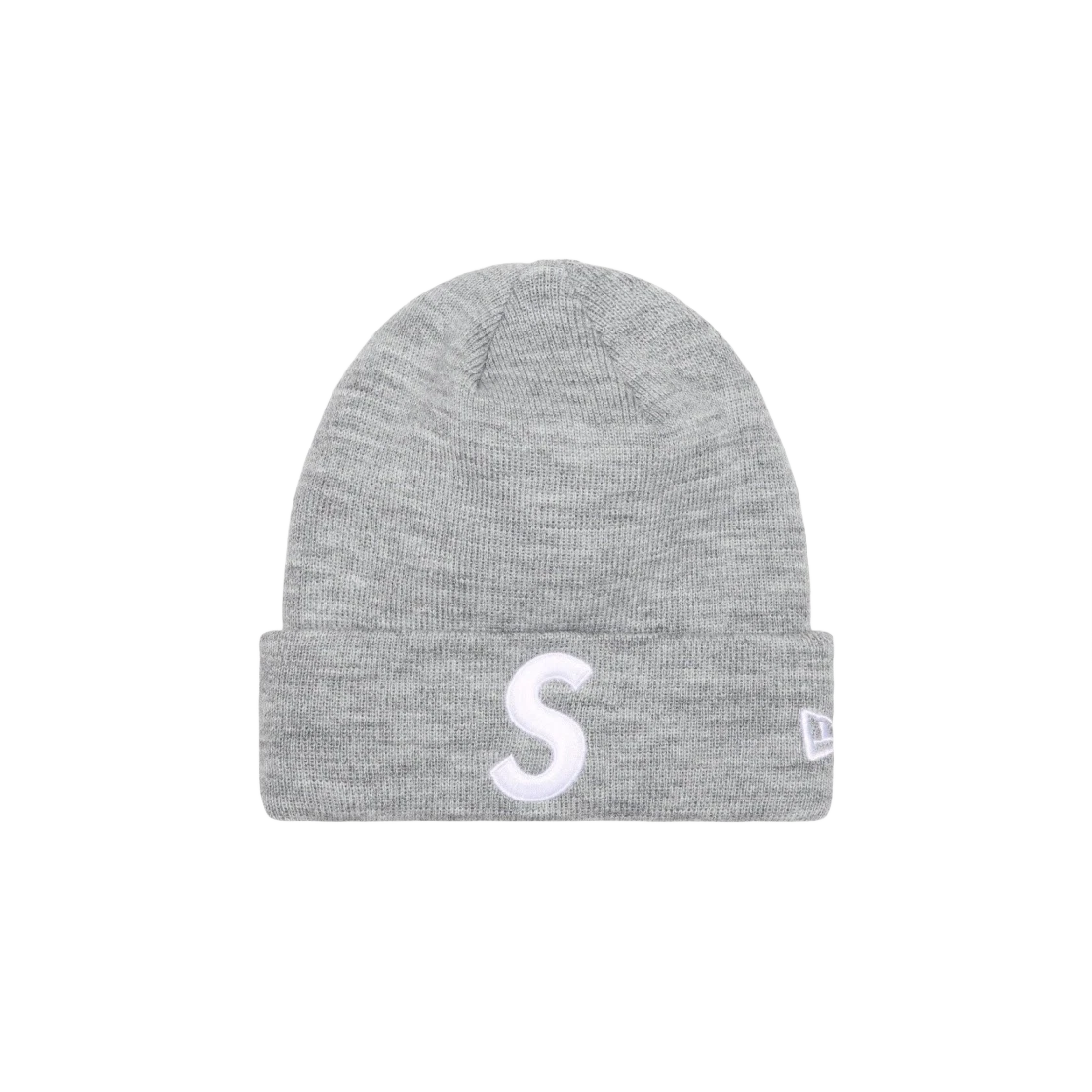 Bonnet Supreme New Era S Logo Gris bruyère   23FW