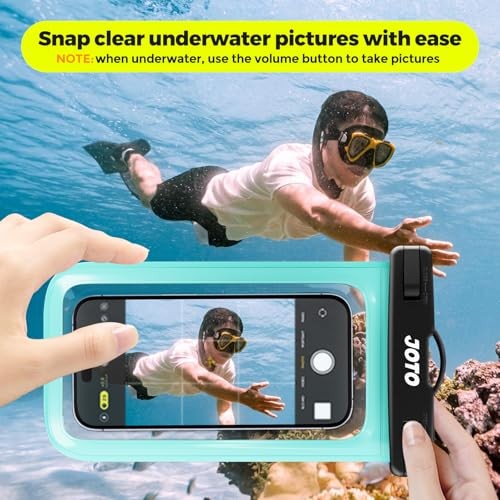 2er Pack Wasserdicht Handy Tasche Hülle bis 7", IPX8 Unterwasser Handy Schwarz/Grün - Bild 4 von 7