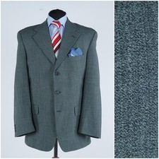Mens Vintage Blazer 42R UK Size OAKLAND Grey Wool Sport Coat Jacket