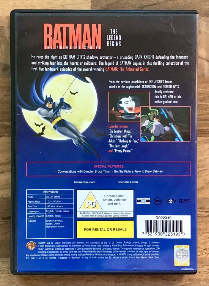BATMAN "THE LEGEND BEGINS" THE ANIMATED SERIES - DC UNIVERSE (PG) DVD - 106 mins - Image 3 of 4