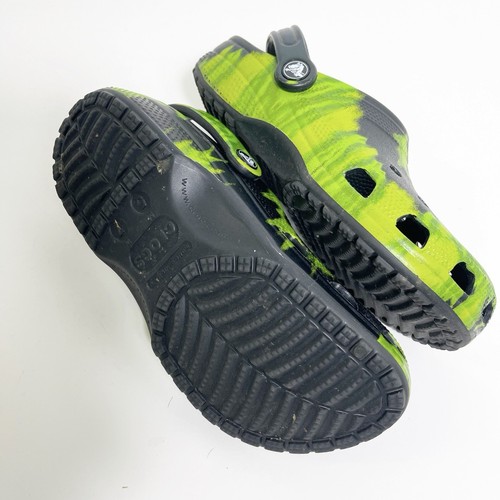 Crocs Classic Tie Dye Black Green Clog Sandals Mens 5 Women’s 7 - 第 3/3 張圖片