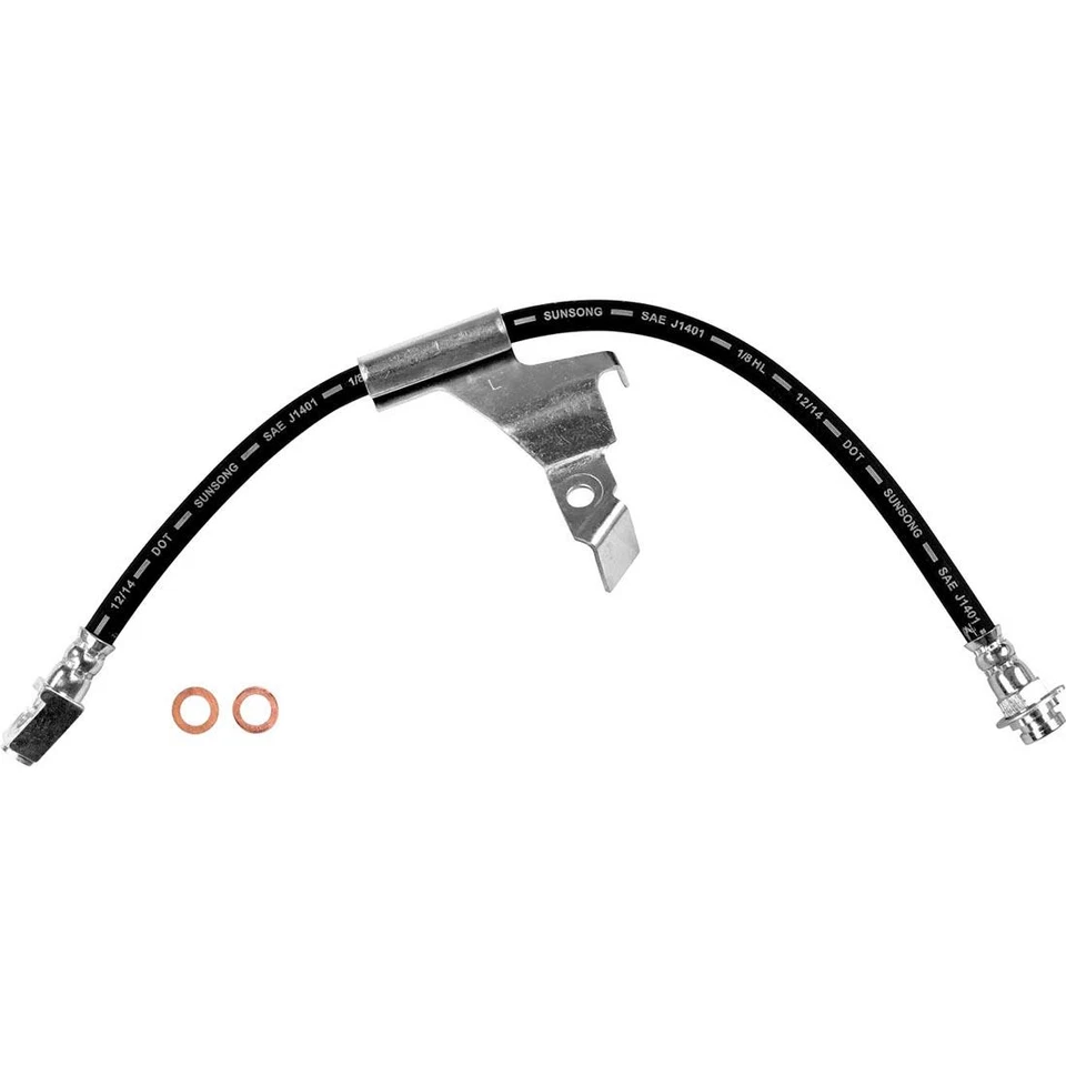 Línea de freno de manguera de freno delantera trasera izquierda y derecha 4 piezas para Oldsmobile 98 1985-1991 Foto 2 de 4