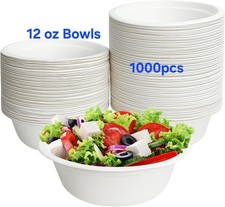 12oz Eco Friendly Bagasse Bowls-1000 units/Box