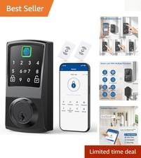 7-in-1 Keyless Smart Deadbolt Lock - Fingerprint  App Control Security