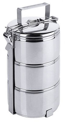 Contacto Edelstahl Etagen-Essenträger 3-teilig 12 cm