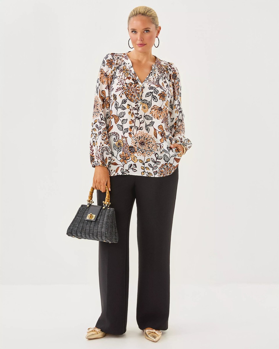 Lilly Pulitzer Elsa Silk Top Starlight Navy Once And Floral Size S