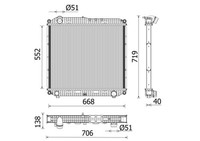 MotorküHler WasserküHler Premium Line Mahle CR 2608 000P FüR Mercedes Atego