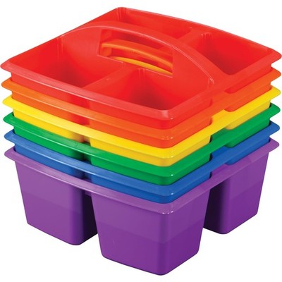 Really Good Stuff - 163999 Four-Equal-Compartment Caddies, Set of 6, Assorted...