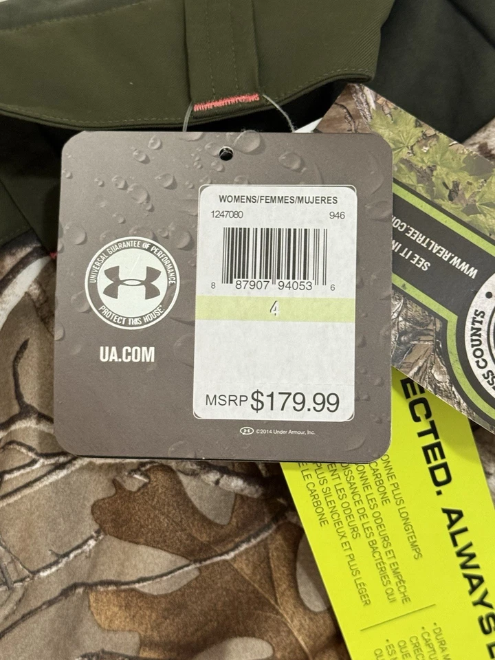 Under Armour Women's Pants SZ 4 Scent Control Infrared Realtree Camo NWT - Image 4 of 4