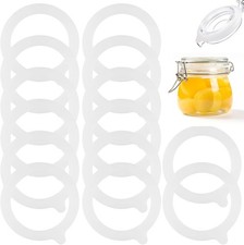 14 Stück Gummi Für Einmachgläser, Einkochringe 70 X 93Mm Weiß Silikon Glasdichtu