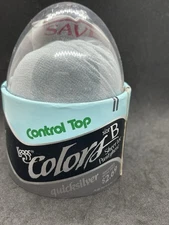 Vintage Leggs Control Top Pantyhose In Egg Quicksilver Gray Size B