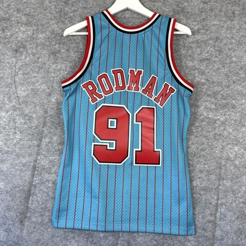 Camiseta deportiva Dennis Rodman Chicago Bulls Mitchell Ness 1995-96 Swingman talla pequeña - Imagen 20 de 20