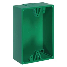 SAFETY TECHNOLOGY INTERNATIONAL KIT-71100A-G Back Box,Polycarbonate,Green 31CM83