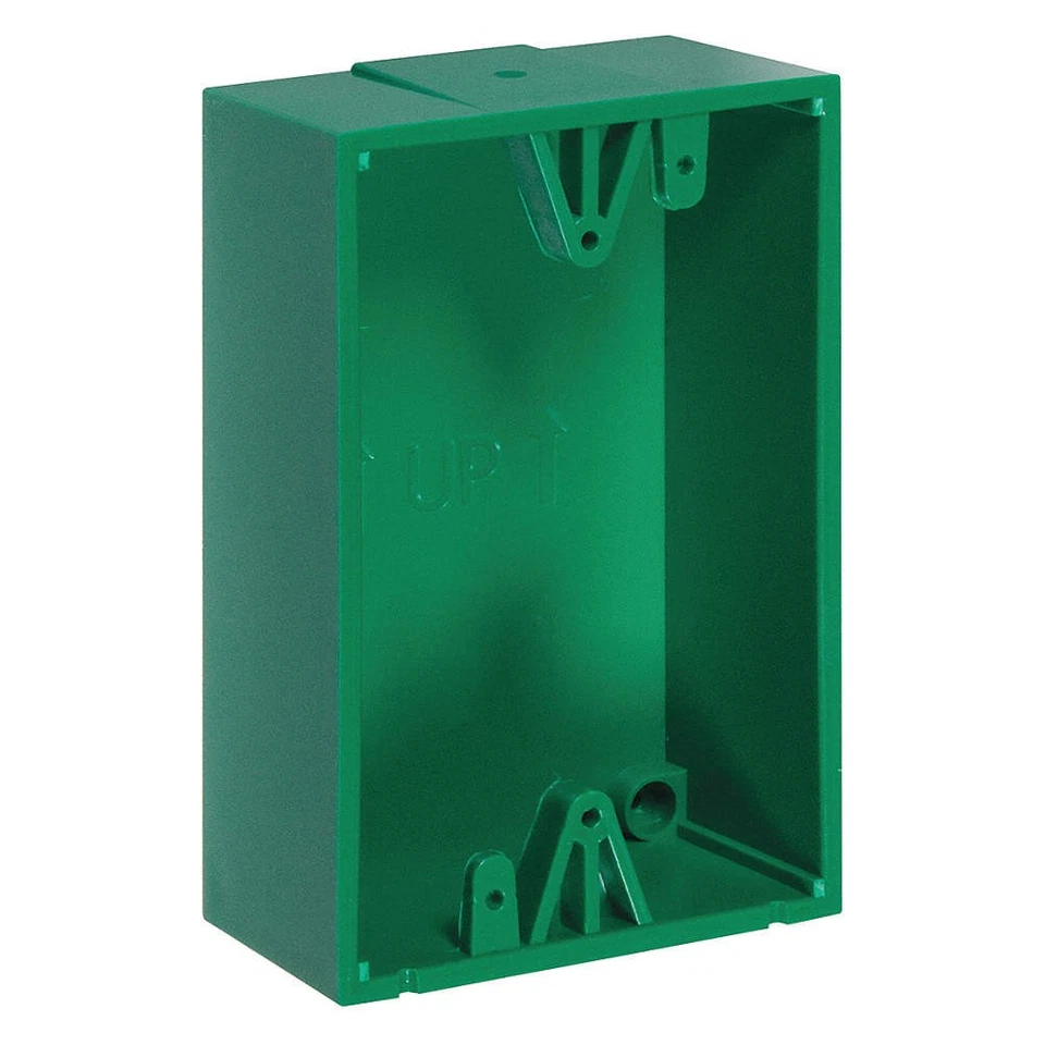 SAFETY TECHNOLOGY INTERNATIONAL KIT-71100A-G Back Box,Polycarbonate,Green 31CM83