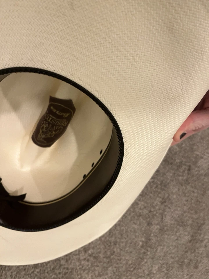 CHAPÉU DE COWBOY RESISTOL PALHA TAMANHO 7 1/8 - Imagem 4 de 4