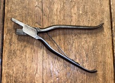 VINTAGE LARGE TICKET PUNCH PLIERS 8 ? RAILWAYANA BUS TRAIN STUB PLIERS OLD TOOLS