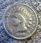 1880 P Indian Head Small Cent Brown Coin Philadelphia Circulated
