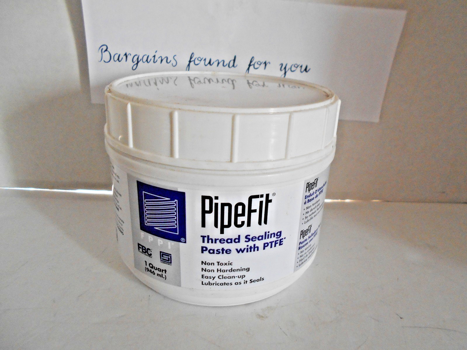 PipeFit Thread Sealing Paste with PTFE, 1 quart, NEW