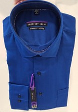NWT Geoffrey Beene Classic Fit No-Iron blue men's dress shirt 16 34/35