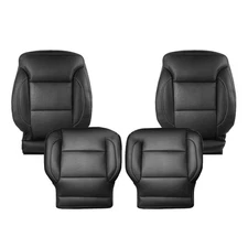 2Sets Driver Passenger PERF Leather Seat Cover For 2014-2019 Chevy Silverado GMC