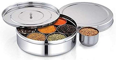 Spice Container Stainless Steel round Spices Box Kitchen Masala Dabba - Spice Co