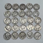 Lot # 1306 - 2.50 Face Value Mercury Dimes - 90% Silver - Unknown Grade