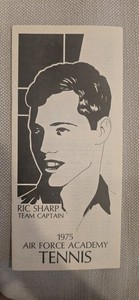 1975 Air Force Academy Falcons Men's Tennis Media Guide Ric Sharp