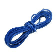 Flat Leather Cord, 3.3 Yard 3mm Leather String Strips for DIY Crafts Blue