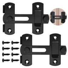 4 Inch Stainless Steel Flip Latch Gate Lock, Brushed Nickel Finish, Anti-Theft