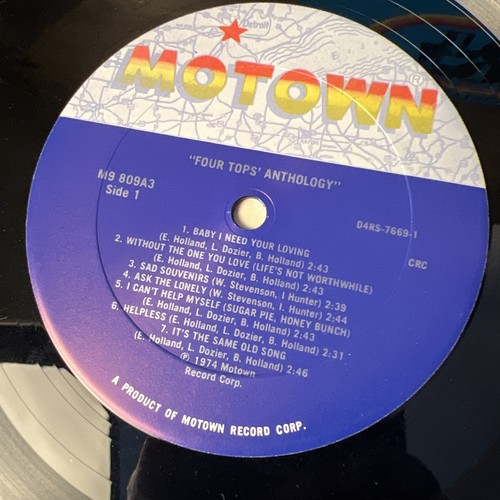 FOUR TOPS Anthology M9809A3 3x LP Vinyl EX Trifold with Book - Picture 3 of 17