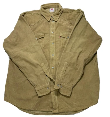 Levi'S Barstow Standard Fit Western Cord Hemd für Herren Größe XL - Bild 1 von 4