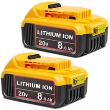 2 PACK 20V 8000MAH Lithium Ion Battery For DeWalt DCB204 DCB205 DCF885C2 DCF885B