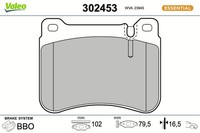 Bremsbelagsatz Scheibenbremse Essential Valeo 302453 FüR Mercedes Klasse Model