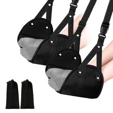 2 Pack Airplane Foot Hammock for Plane Travel Adjustable Footrest