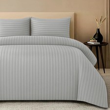 Egyptian Stripe Duvet Quilt Covers Luxury Bedding Set Single Double King Size UK