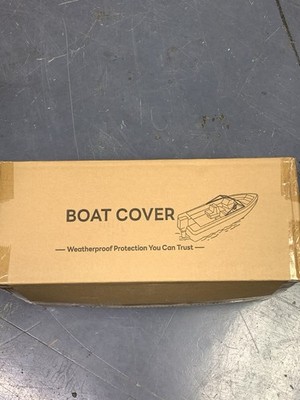 1200D Waterproof Boat Cover - Fits 16' to 18.5' ft Bass, Runabout Bowrider Boats